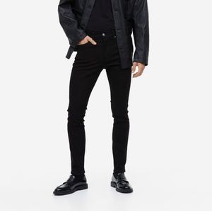 H&M men’s size 34 Skinny Fit Coupe Moulante Black Denim